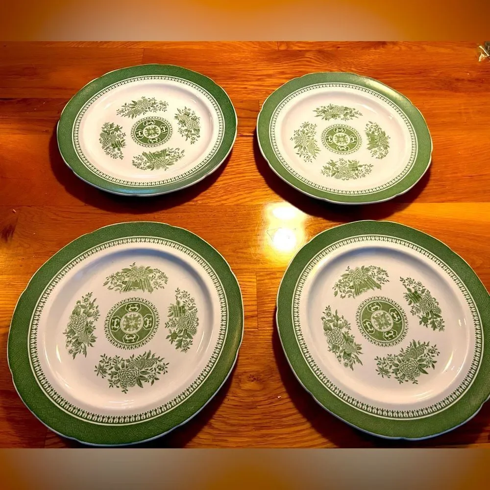 4 Beautiful Vintage Spode, Fitzhugh green  China 8